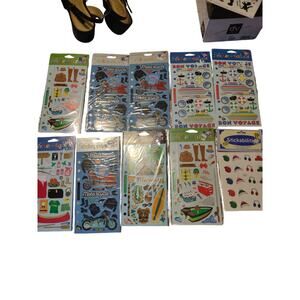 Lot of 11 Stickopotamus Binder Stickers and Holiday Stickers